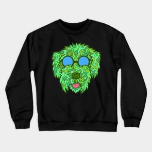 Cool Cockapoo in Greens Crewneck Sweatshirt